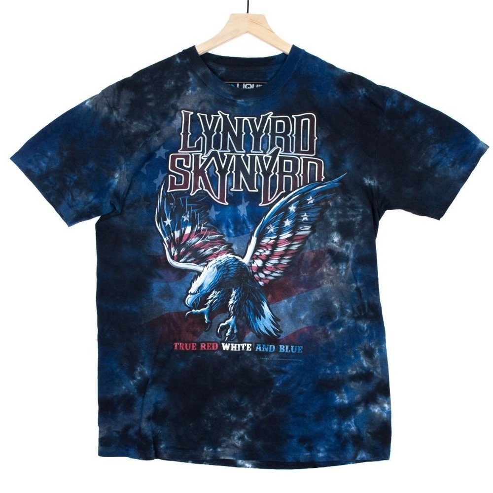 2014 Lynyrd Skynyrd Liquid Blue Tie Dye Eagle Tee